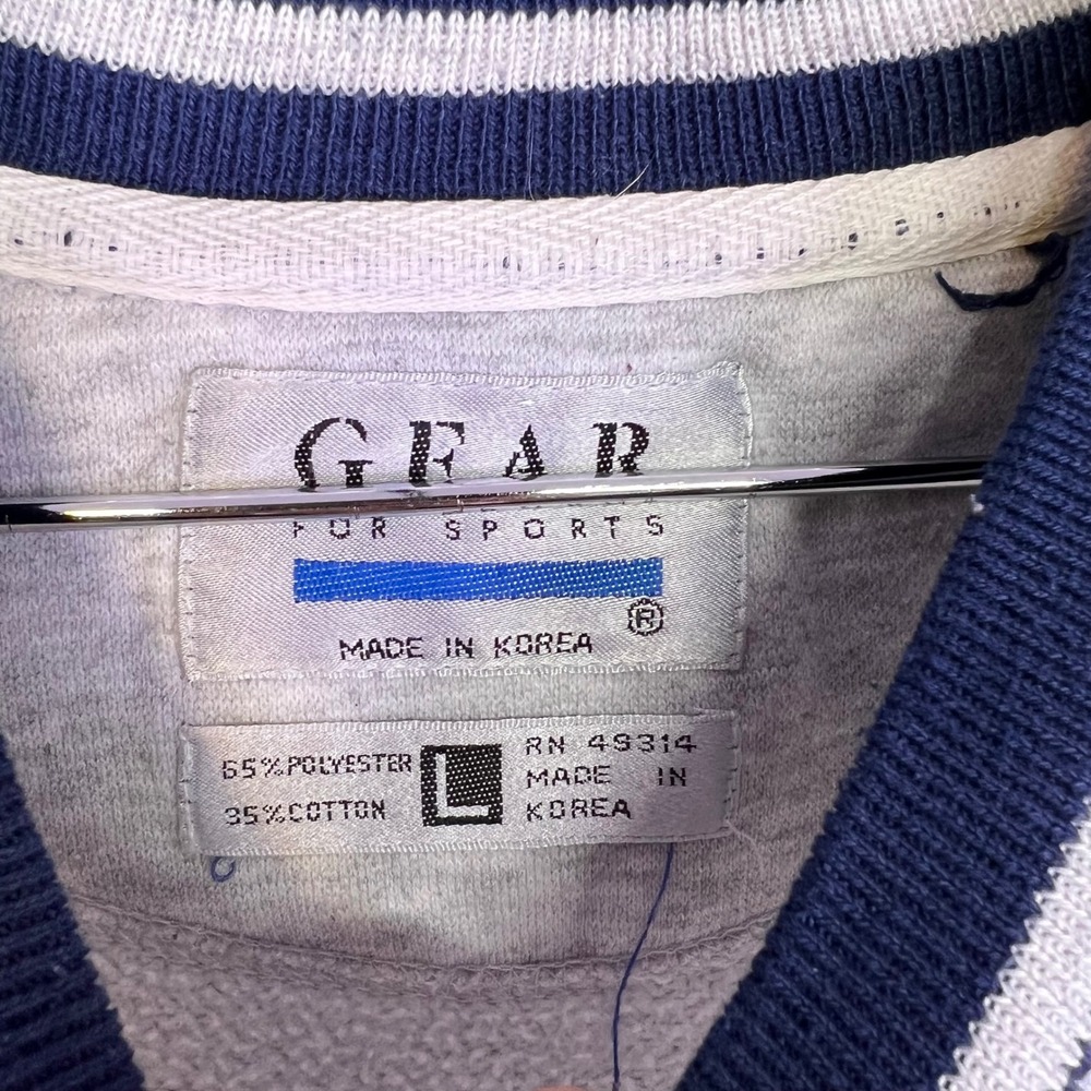 Gear Sweatshirt Unisex Large Grey Navy UTC Chattanooga Collegiate Vintage Retro - Picture 4 of 16